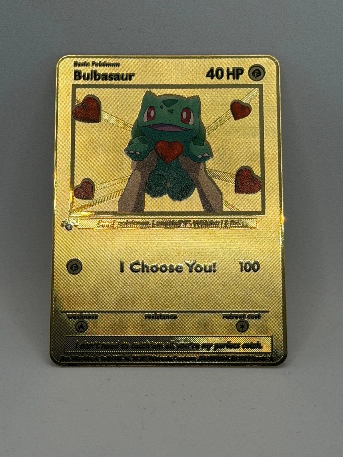 Metallkarten als Geschenk für den Partner: Pikachu - Evoli - Glumanda - Mew - Schiggy - Pumeluff - Bisasam