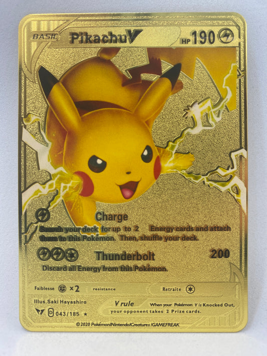 Metallkarte Pikachu V