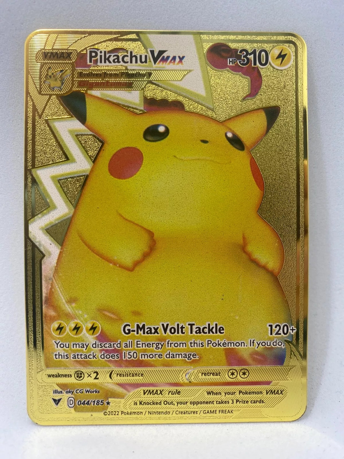 Metallkarte Pikachu VMax