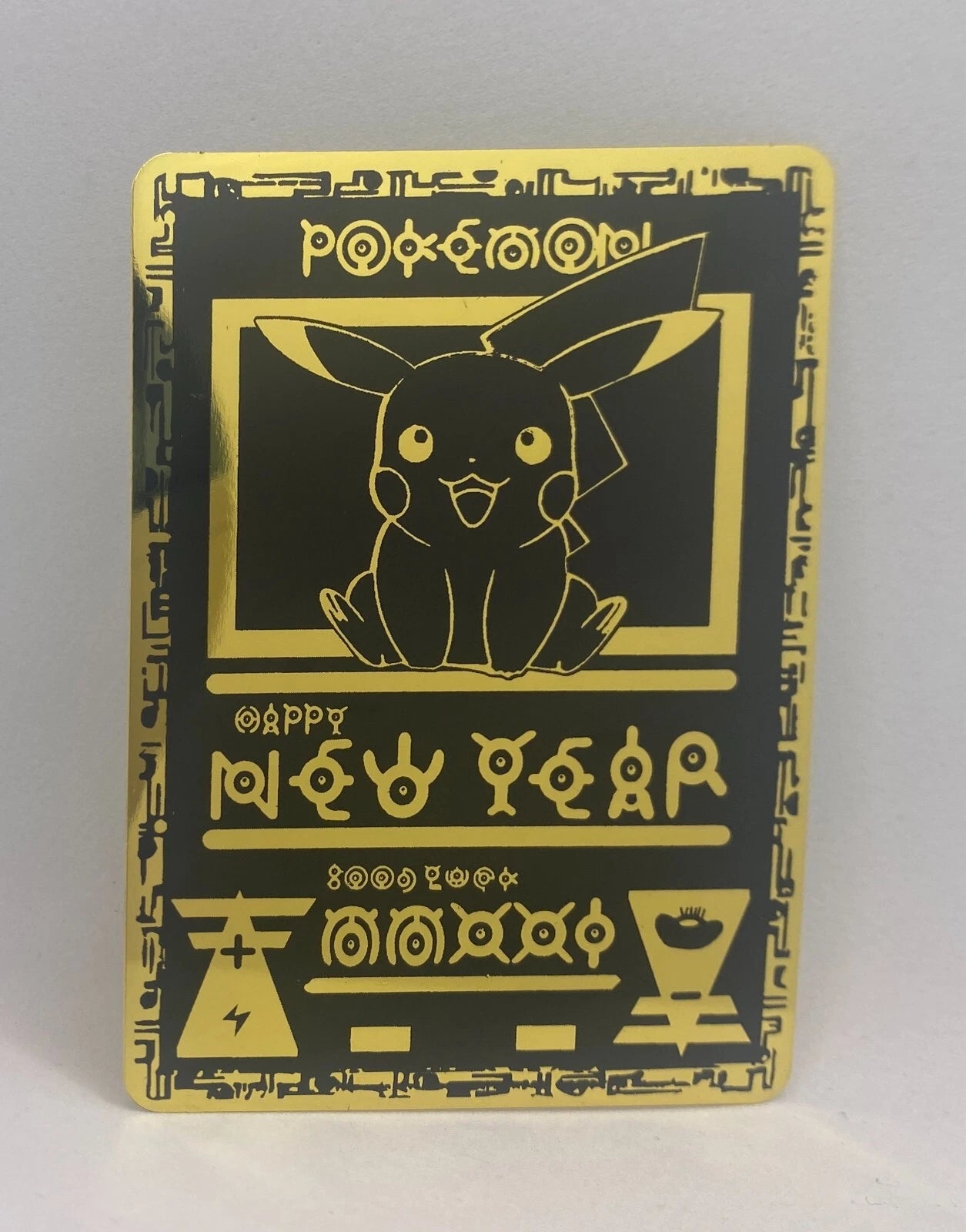 Metallkarten Ancient Design: Mew - Glurak - Pikachu