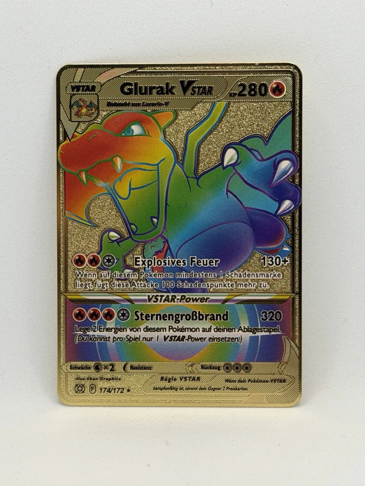 Metallkarte Glurak VStar