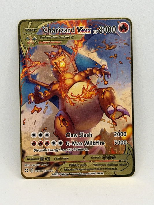 Metallkarte Glurak VMax