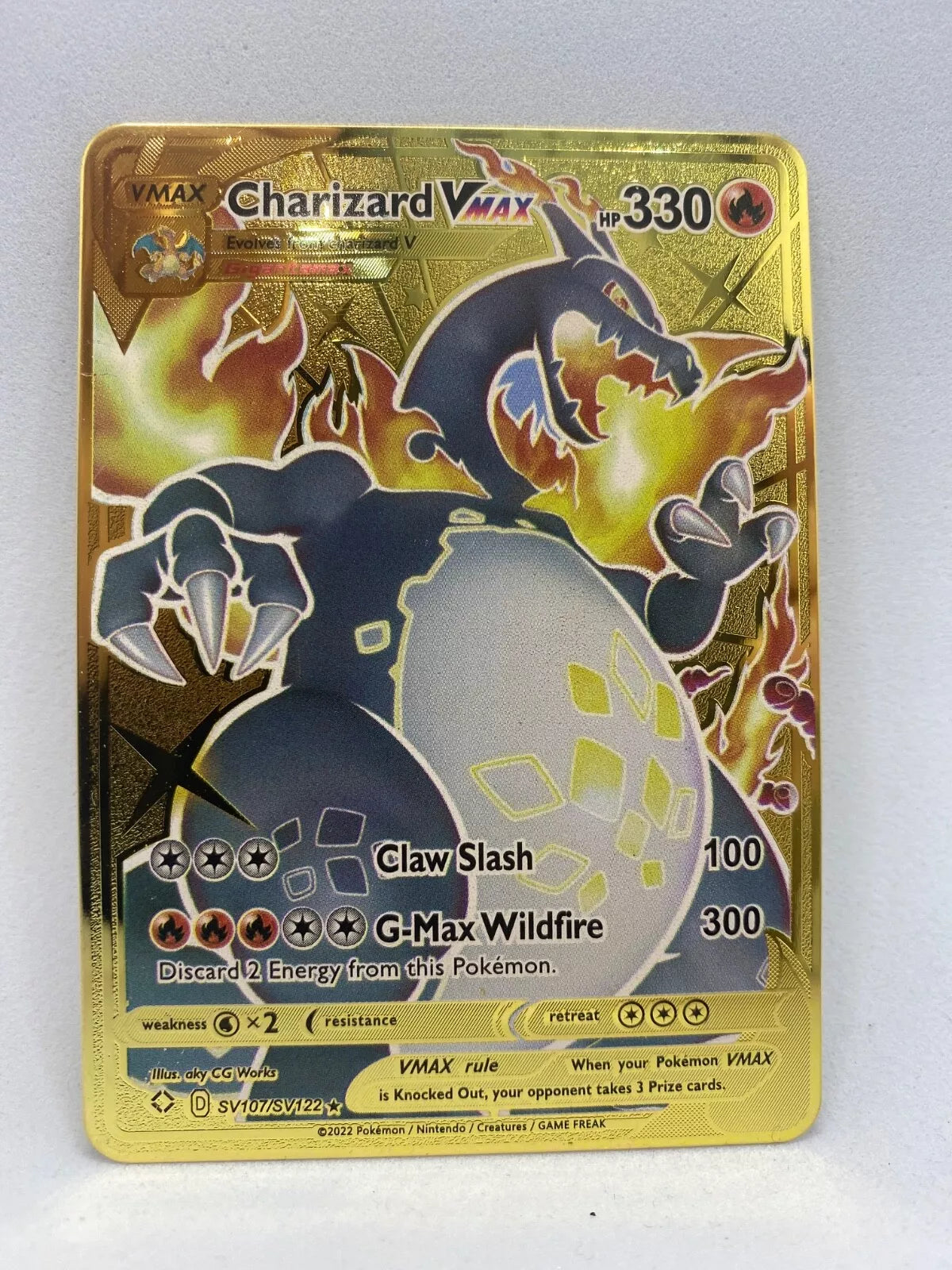 Metallkarte Glurak VMax