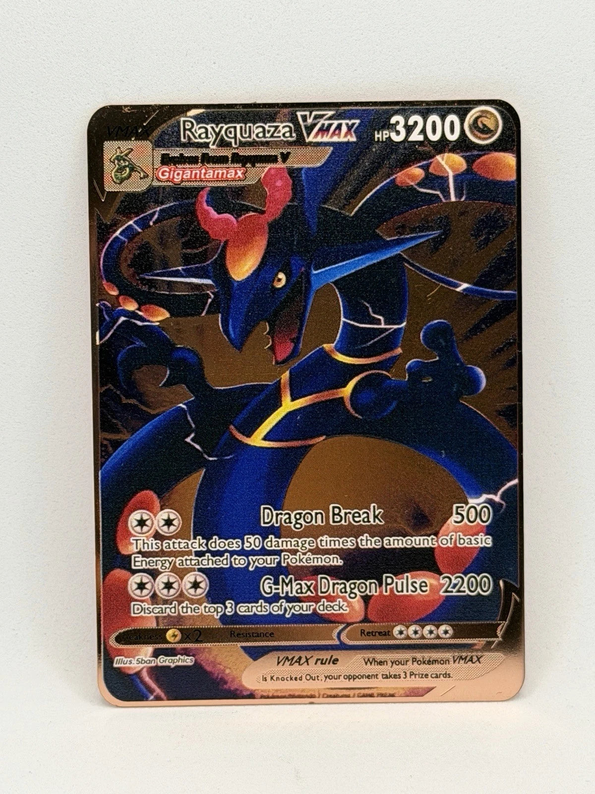 Metallkarte Rayquaza VMax