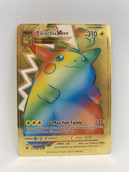 Metallkarte Pikachu VMax Rainbow / Regenbogen
