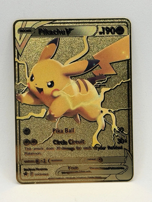 Metallkarte Pikachu V
