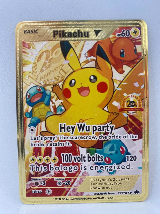 Metallkarte Pikachu V