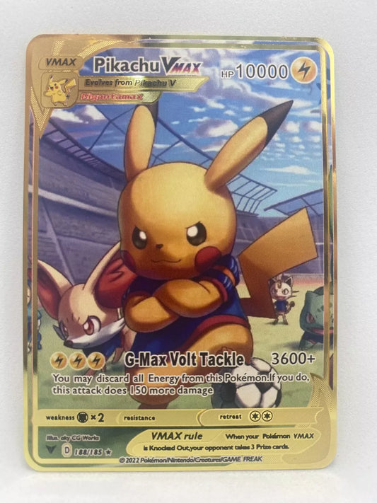 Metallkarte Fußball-Pikachu VMax